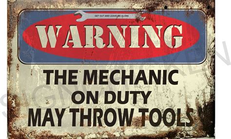 Funny Mechanic sign, Auto repair, workshop, repair shop sign, rusty ...