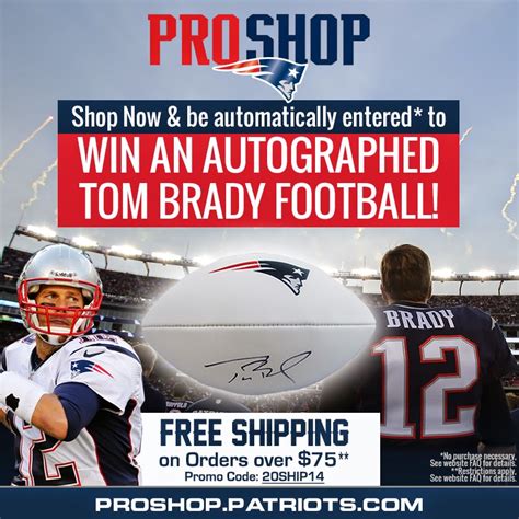 Patriots ProShop Blog: WIN a Tom Brady Autographed Football