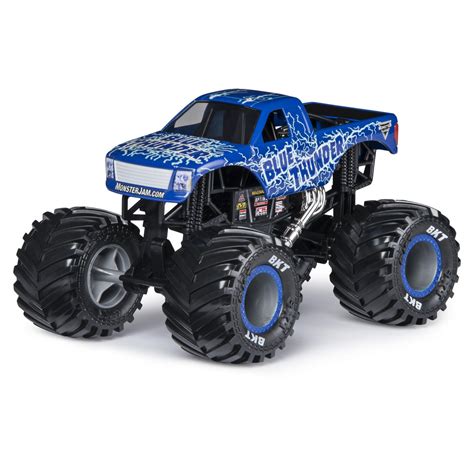 Monster Jam, Official Blue Thunder Monster Truck, Die-Cast Vehicle, 1: ...