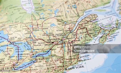 Map Of Eastern Canada High-Res Stock Photo - Getty Images