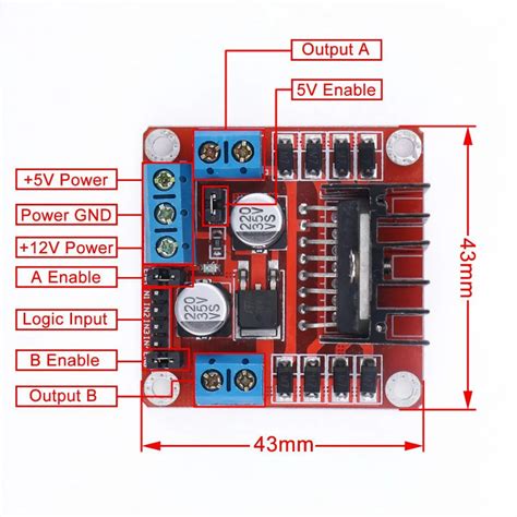 2 PCS L298N Motor Drive Controller Board DC Dual H Bridge Robot Stepper ...