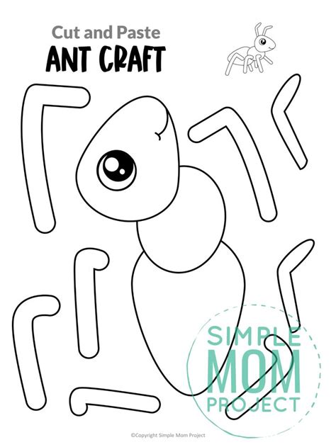 Free Printable Ant Craft Template | Ant crafts, Insect crafts, Bug crafts