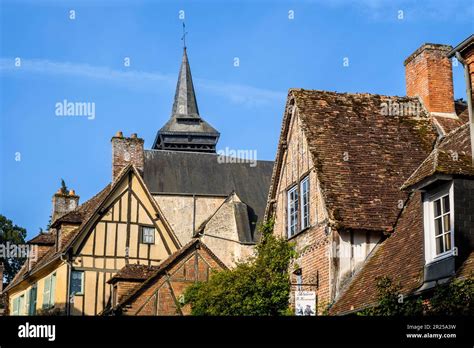 Gerberoy is ont of the most beautiful village of France - Man walking ...