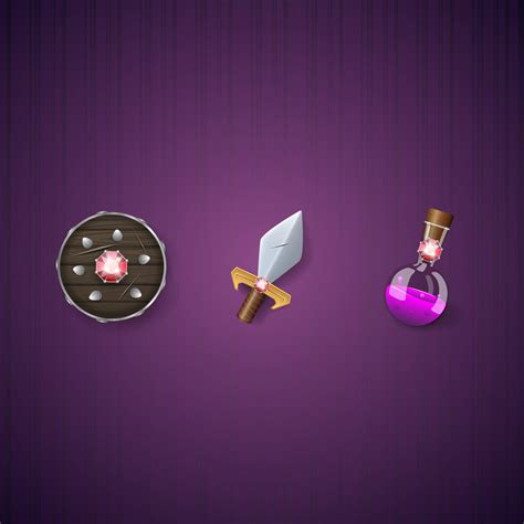 Collection of decoration weapon for computer game design 4222727 Vector ...