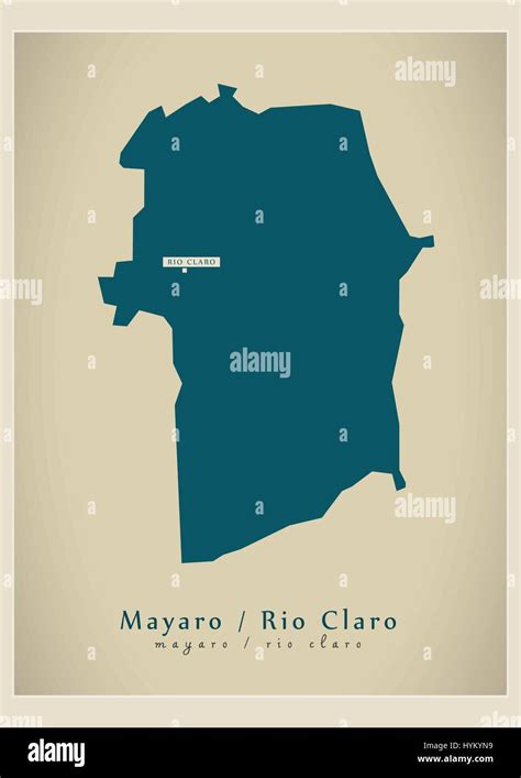 Modern Map - Mayaro / Rio Claro TT Stock Vector Image & Art - Alamy