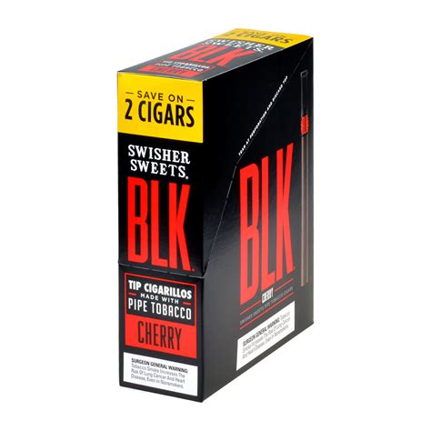 Swisher Sweets BLK Tip Cigarillos 15 pouches of 2 Cherry – Tobacco Stock