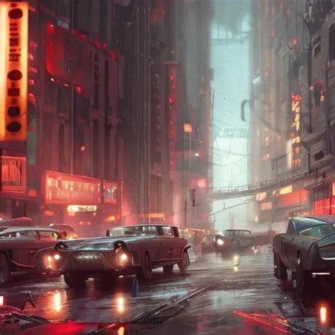 dystopian city, concept art, 8k, raining, busy stre... | OpenArt