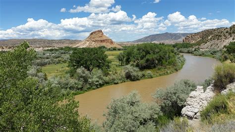 Chama River 072316, just above Abiquiu. High water, beautiful setting ...