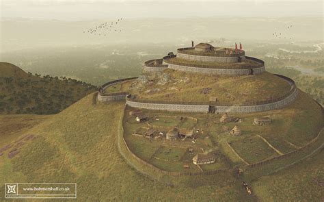 East Lomond hill fort - illustrated reconstruction on Behance | Ancient ...