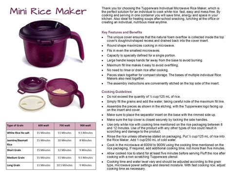 Pin by Melissa Matheny on Tupperware Recipes | Rice maker recipes, Rice ...