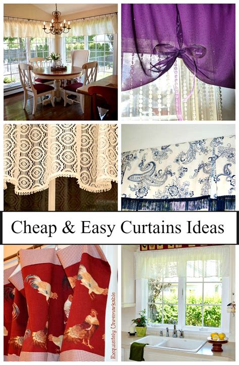 Cheap And Easy Curtain Ideas |Exquisitely Unremarkable