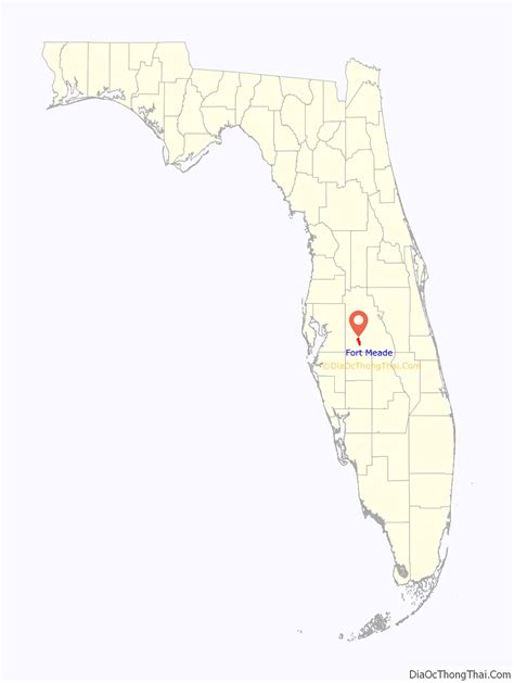 Map of Fort Meade city, Florida