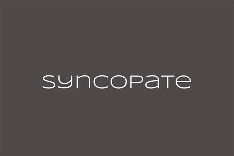 Syncopate | Fonts Shmonts