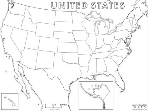 United States Map Coloring Page