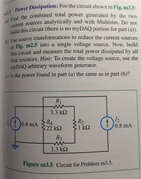 Solved power Dissipation: For the circuit shown in Fig. | Chegg.com