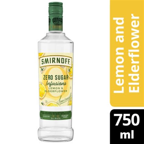 Smirnoff Zero Sugar Infusions Lemon & Elderflower (Vodka Infused With ...