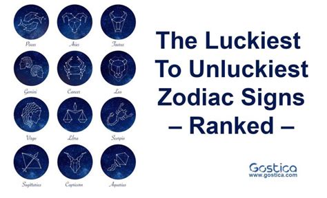 The Luckiest To Unluckiest Zodiac Signs – Ranked – GOSTICA