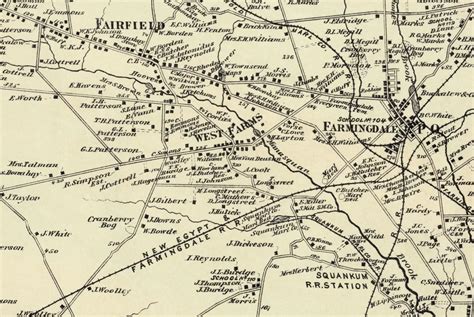 Beautifully restored map of Howell, NJ from 1873 - KNOWOL