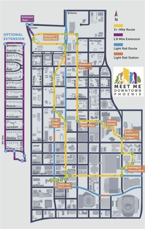 Downtown Phoenix Neighborhoods Map