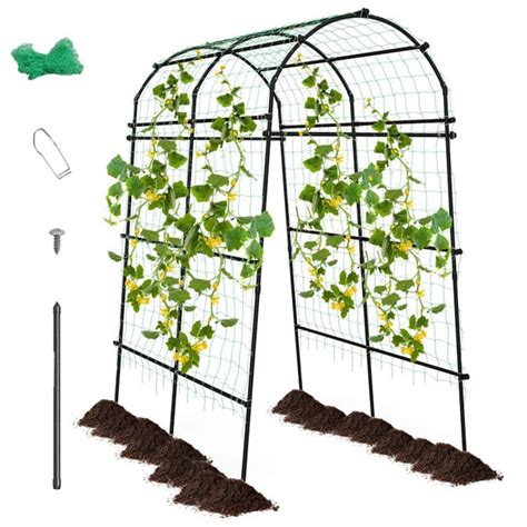 Garden Arch Trellis with PE Coated Metal Structure - Bed Bath & Beyond ...