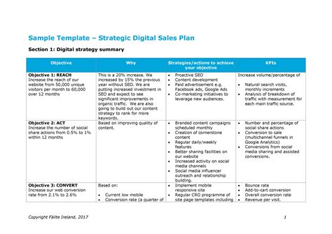 32 Sales Plan & Sales Strategy Templates [Word & Excel]