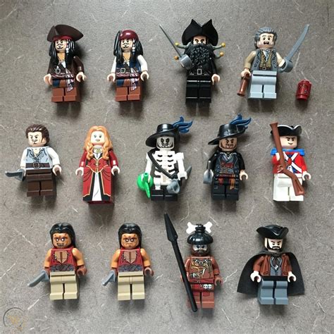 Lego PIRATES OF THE CARIBBEAN MINIFIGURE LOT Jack Sparrow Barbossa ...