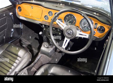 Interior of a Triumph TR6 Sports Car, UK Stock Photo - Alamy