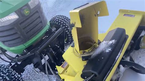 John Deere x738 with Quik Hitch and 54” SnowBlower - YouTube