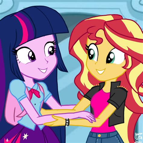 Sunset Shimmer meeting Princess Twilight Sparkle. by MLPEGDrawings22 on ...