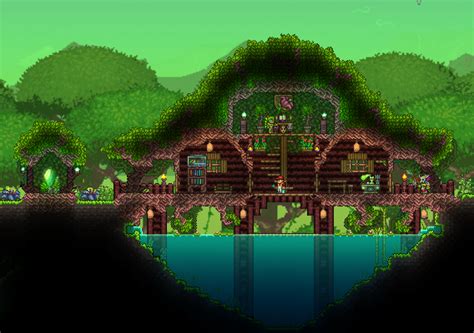 My 1.4 jungle house, i pretty satisfied the pylon i build : Terraria ...