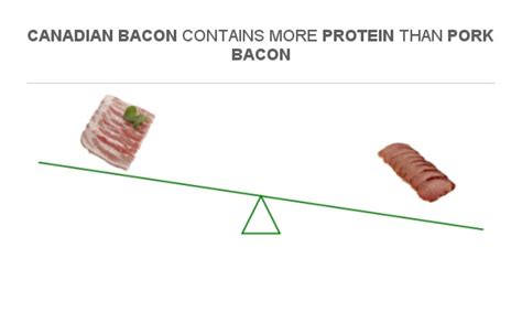 Compare Protein in Pork bacon to Protein in Canadian bacon