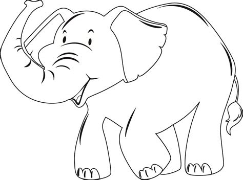 Elephant Outline - 6 Free PDF Printables | Printablee