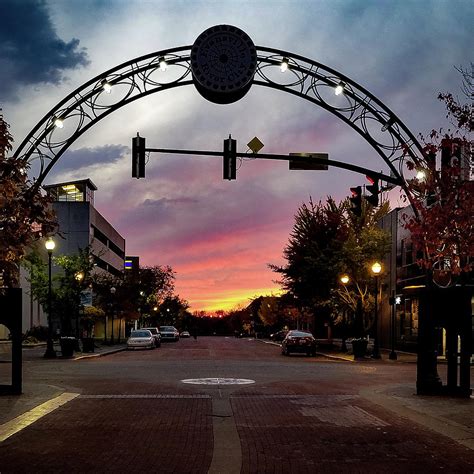 Downtown Evansville Walkway Photograph by Herman McMichael III