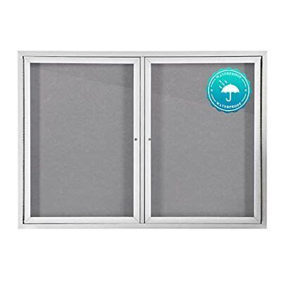 Swansea Weather Resistant Enclosed Bulletin Board Felt Displays Boards ...