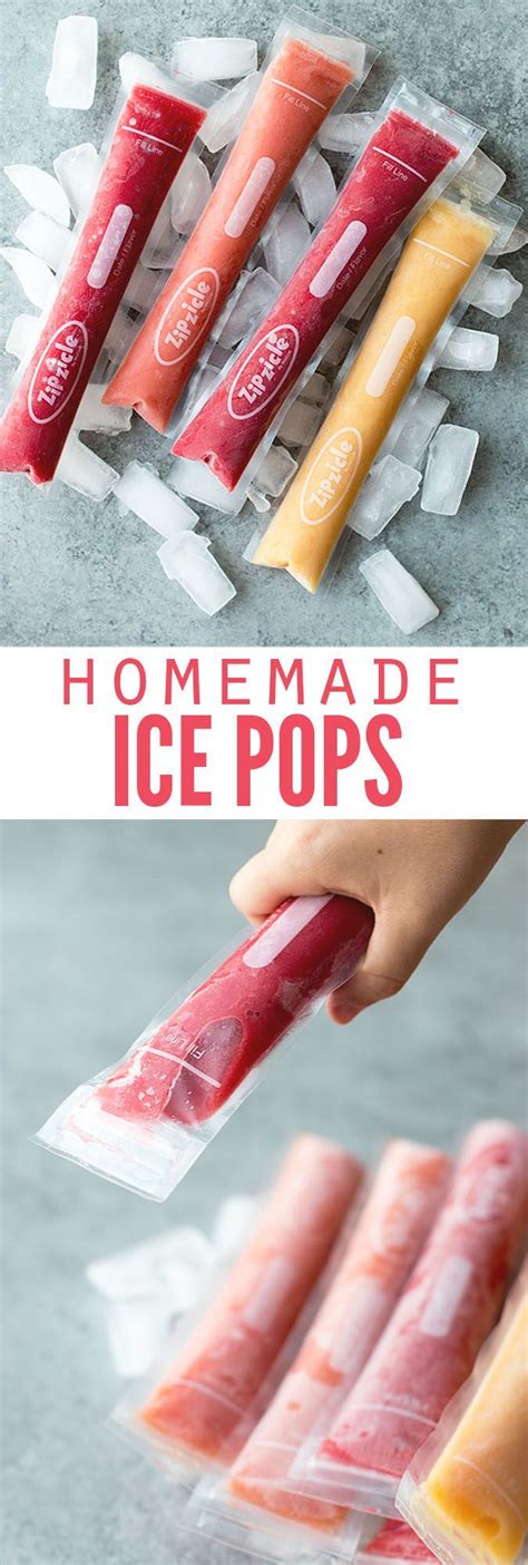 Homemade Ice Pops - 100% Real Fruit and No Sugar | Recipe | Homemade ...