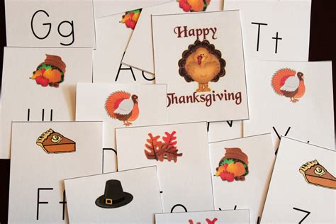 The Activity Mom - Turkey Alphabet Game (printable) - The Activity Mom