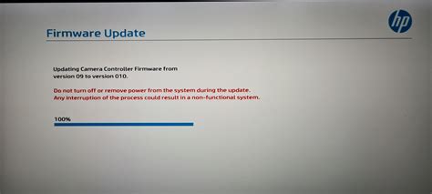 HP zbook updating camera controller firmware stuck at 100% - HP Support ...