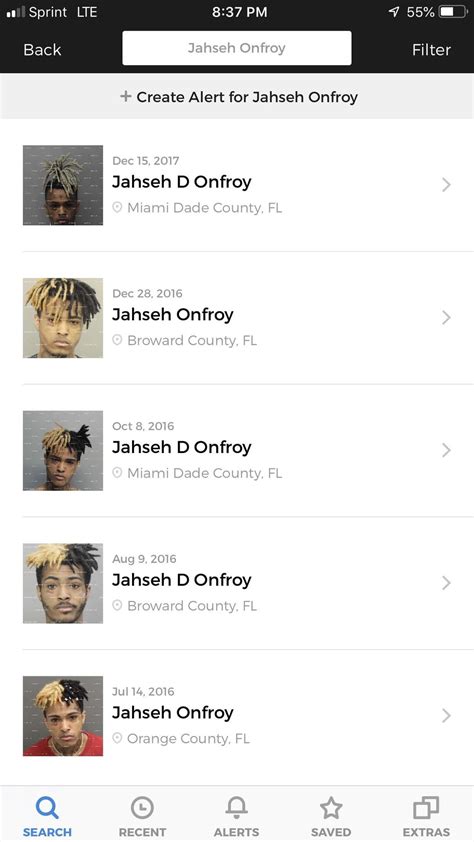 All 7 mugshots ( in order) : r/XXXTENTACION