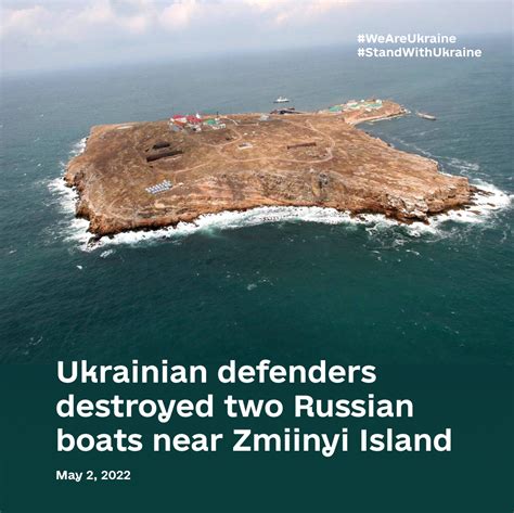 Ukrainian defenders destroyed two Russian boats near Zmiinyi Island ...