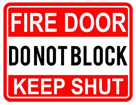 Fire Door Keep Shut Sign - Printable Signs