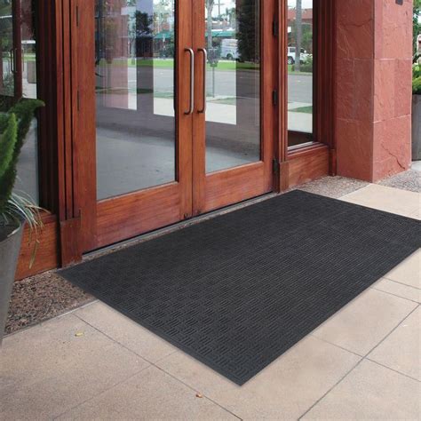 TrafficMaster Black 48 in. x 72 in. Recycled Rubber Commercial Door Mat ...