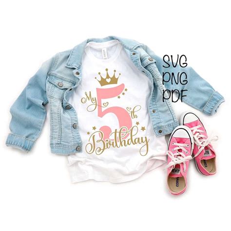 5th Birthday SVG PNG PDF , 5th Birthday Svg, Birthday Svg, F - Inspire ...