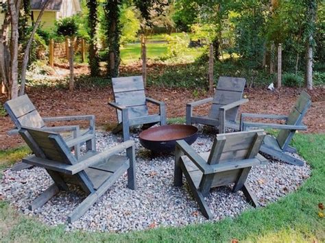 Rustic Smoke Adirondack Chairs in 2021 | Fire pit chairs, Fire pit ...