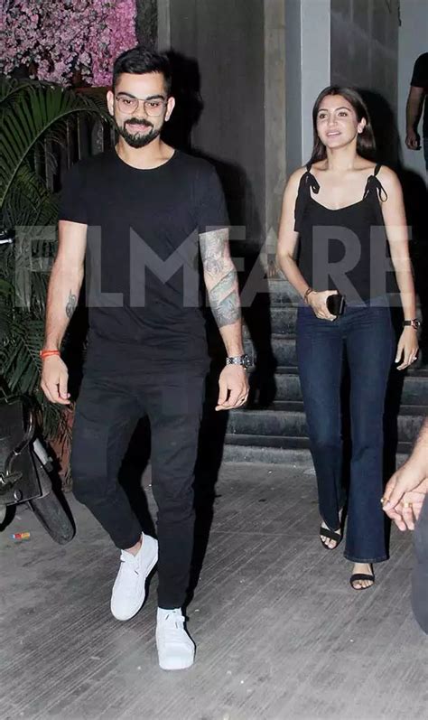 Virat Kohli and Anushka Sharma look in sync as they twin in Black ...