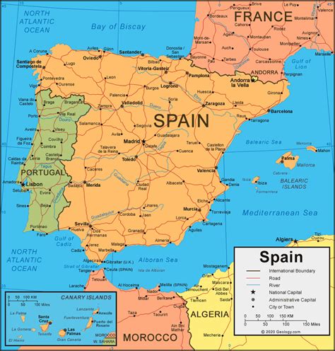 Spain Map and Satellite Image | Map of spain, Barcelona tourist map ...