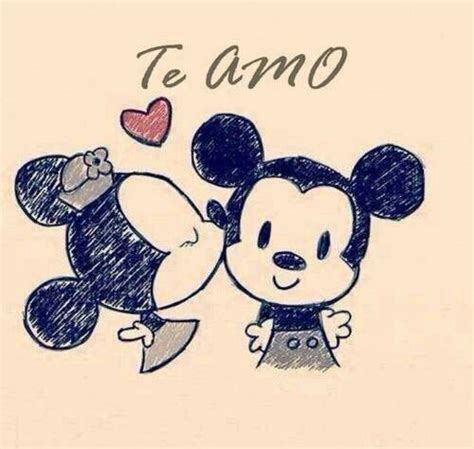 Te amo | Coisas para desenhar, Mickey mouse, Arte da disney