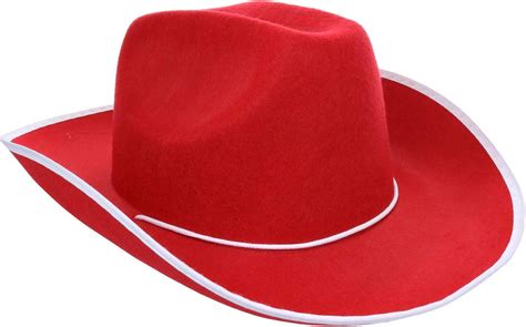 GiftExpress Adult Red Felt Cowboy Hat, Western Cowboy Hat for Men/Women ...