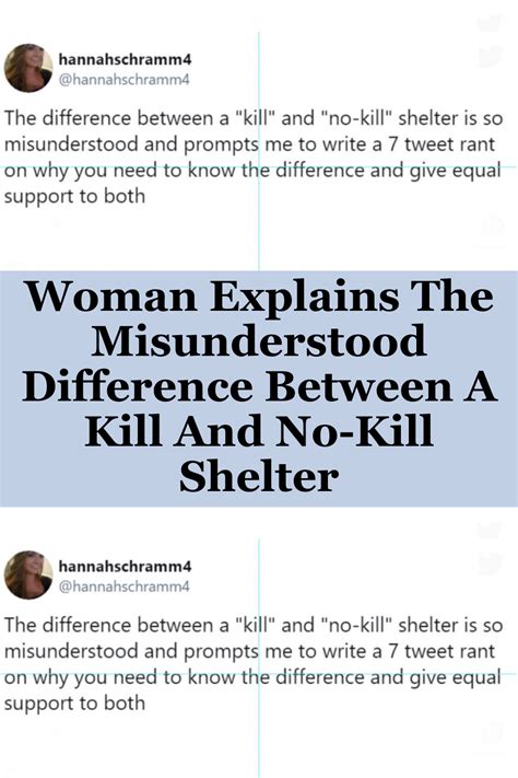 Woman explains the misunderstood difference between a kill and no kill ...