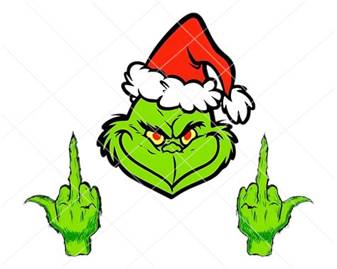 Grinch Middle Finger Svg Grinch Giving The Finger Middle Finger Svg ...