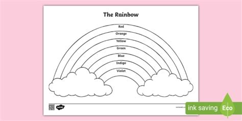 Rainbow Colouring Sheet Template (teacher made)